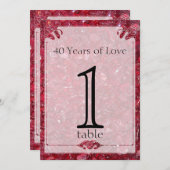 Ruby 40-jährige Tischnummer (Vorne/Hinten)