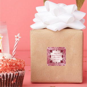 Ruby 40. Wedding Anniversary Square Sticker