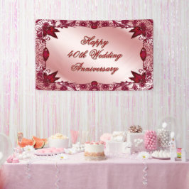 Ruby 40h Hochzeitstag Banner