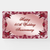 Ruby 40h Hochzeitstag Banner (Horizontal)
