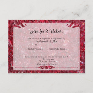 Ruby 40th Anniversary Response Card RSVP Karte