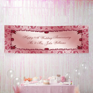 Ruby 40th Wedding Anniversary Banner