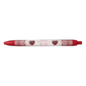 Ruby 40th Wedding Anniversary Black Ink Pen Kugelschreiber (Vorderseite)