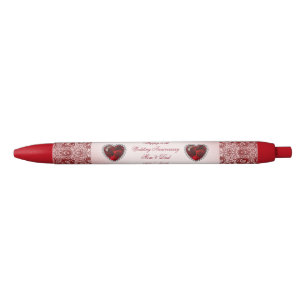Ruby 40th Wedding Anniversary Black Ink Pen Kugelschreiber