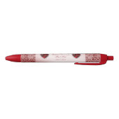 Ruby 40th Wedding Anniversary Black Ink Pen Kugelschreiber (Unterseite)