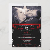 Ruby 40th Wedding Anniversary Foto Einladungen (Vorderseite)