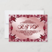 Ruby 40th Wedding Anniversary RSVP Card (Vorderseite)