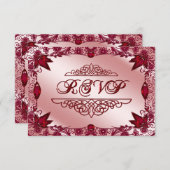 Ruby 40th Wedding Anniversary RSVP Card (Vorne/Hinten)