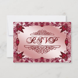 Ruby 40th Wedding Anniversary RSVP Card Karte