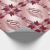 Ruby 40th Wedding Anniversary Wrapping Paper Geschenkpapier (Ecke)