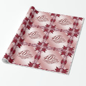 Ruby 40th Wedding Anniversary Wrapping Paper Geschenkpapier (Ungerollt)