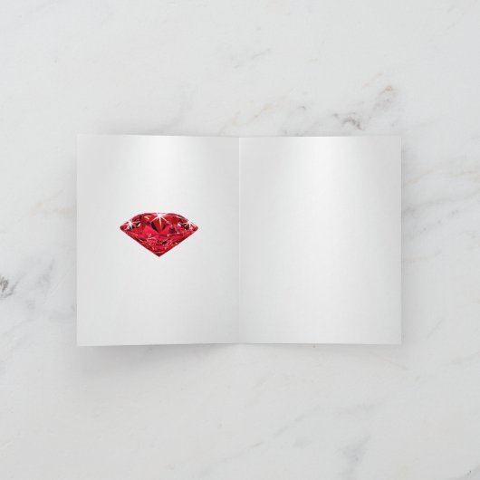 Ruby 40th Wedding Jubiläum Danke Karten (Innenseite)