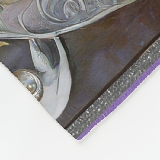 Ruby, Amethyst, Sapphire und Pearl Mandala Fleecedecke (Ecke)