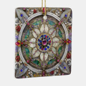 Ruby, Amethyst, Sapphire und Pearl Mandala Keramikornament (Rechts)