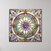Ruby, Amethyst, Sapphire und Pearl Mandala Leinwanddruck (Vorderseite)