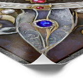 Ruby, Amethyst, Sapphire und Pearl Mandala Poster (Ecke)