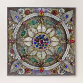 Ruby, Amethyst, Sapphire und Pearl Mandala Puzzle (Horizontal)