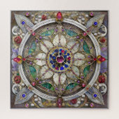 Ruby, Amethyst, Sapphire und Pearl Mandala Puzzle (Vertikal)