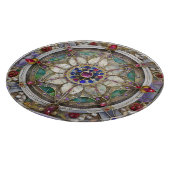 Ruby, Amethyst, Sapphire und Pearl Mandala Schneidebrett (Ecke)