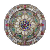 Ruby, Amethyst, Sapphire und Pearl Mandala Schneidebrett (Vorderseite)