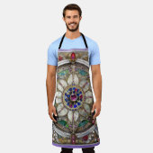 Ruby, Amethyst, Sapphire und Pearl Mandala Schürze (Getragen)