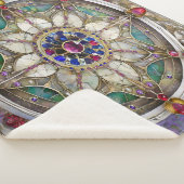 Ruby, Amethyst, Sapphire und Pearl Mandala Sherpadecke (3/4)