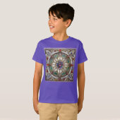 Ruby, Amethyst, Sapphire und Pearl Mandala T-Shirt (Vorne ganz)