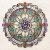 Ruby, Amethyst, Sapphire und Pearl Mandala Untersetzer (Vorderseite)