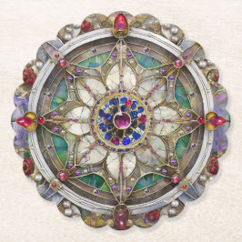 Ruby, Amethyst, Sapphire und Pearl Mandala Untersetzer