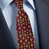 Ruby and Gold Pattern Necktie Krawatte