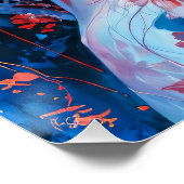 Ruby and Periwinkle Fantasy Woman Poster (Ecke)