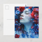 Ruby and Periwinkle Fantasy Woman Postkarte (Vorne/Hinten)