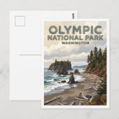 Ruby Beach Forks Washington Postkarte (Vorne/Hinten)