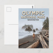 Ruby Beach Forks Washington Postkarte (Vorne/Hinten)
