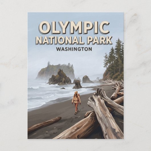 Ruby Beach Forks Washington Postkarte (Vorderseite)