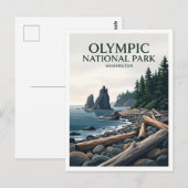 Ruby Beach Forks Washington Postkarte (Vorne/Hinten)