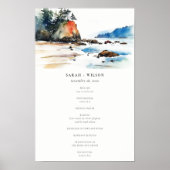 Ruby Beach Olympic National Park Wedding Program Poster (Vorne)