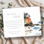 Ruby Beach Olympic Nationalpark Wedding Details Begleitkarte