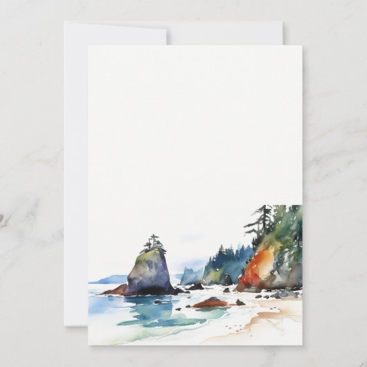 Ruby Beach olympischer Nationalpark Einladung (Rückseite)