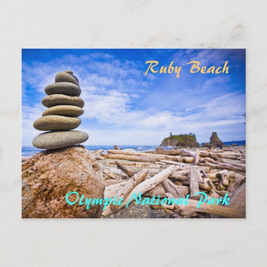 Ruby Beach - Olympischer Nationalpark Postkarte (Vorderseite)
