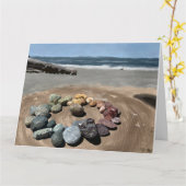 Ruby Beach Rocks Notizkarten Karte (Gelbe Blume)