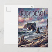 Ruby Beach USA Postkarte (Vorne/Hinten)
