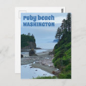 Ruby Beach Washington Olympic Twilight Travel Postkarte (Vorne/Hinten)