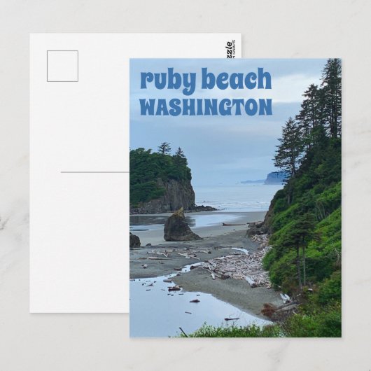 Ruby Beach Washington Olympic Twilight Travel Postkarte (Vorne/Hinten)