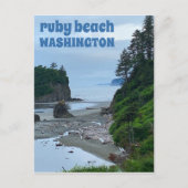 Ruby Beach Washington Olympic Twilight Travel Postkarte (Vorderseite)