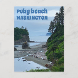 Ruby Beach Washington Olympic Twilight Travel Postkarte