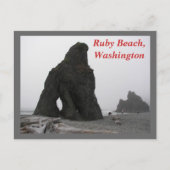 Ruby Beach, Washington Travel Foto Postkarte (Vorderseite)