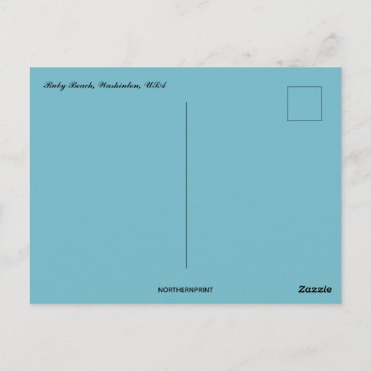 Ruby Beach Washington USA Postkarte (Rückseite)