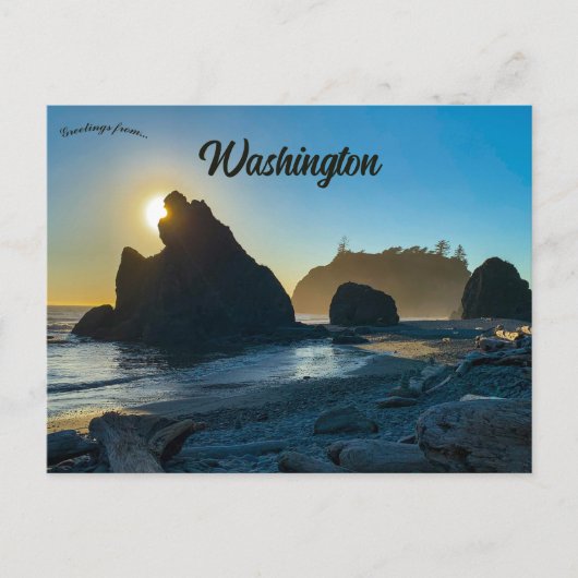 Ruby Beach Washington USA Postkarte (Vorderseite)