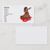 Ruby Belly Dancer Business Cards Visitenkarte (Vorne/Hinten)